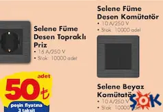 NİLSON SELENE FÜME DESEN KOMÜTATÖR fiyat ve kampanya bilgisi